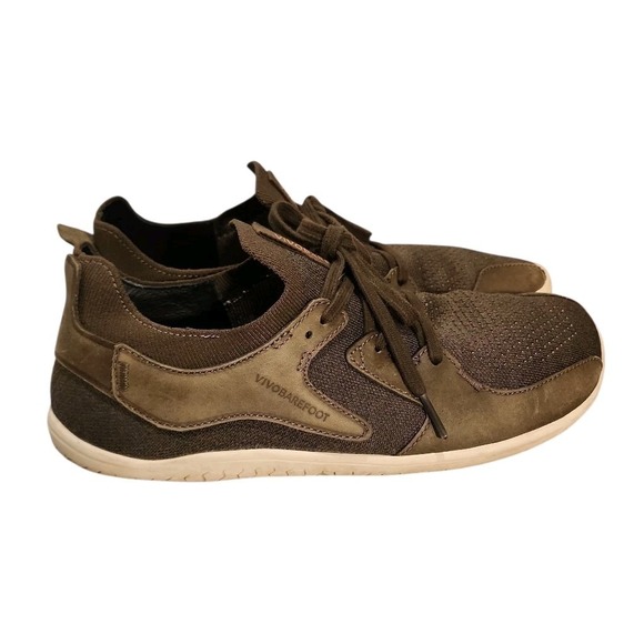 Vivo barefoot Shoes - VivoBarefoot Primus Asana III 40 EU Womens Sz 9 Olive Leather Sneaker Shoes EUC